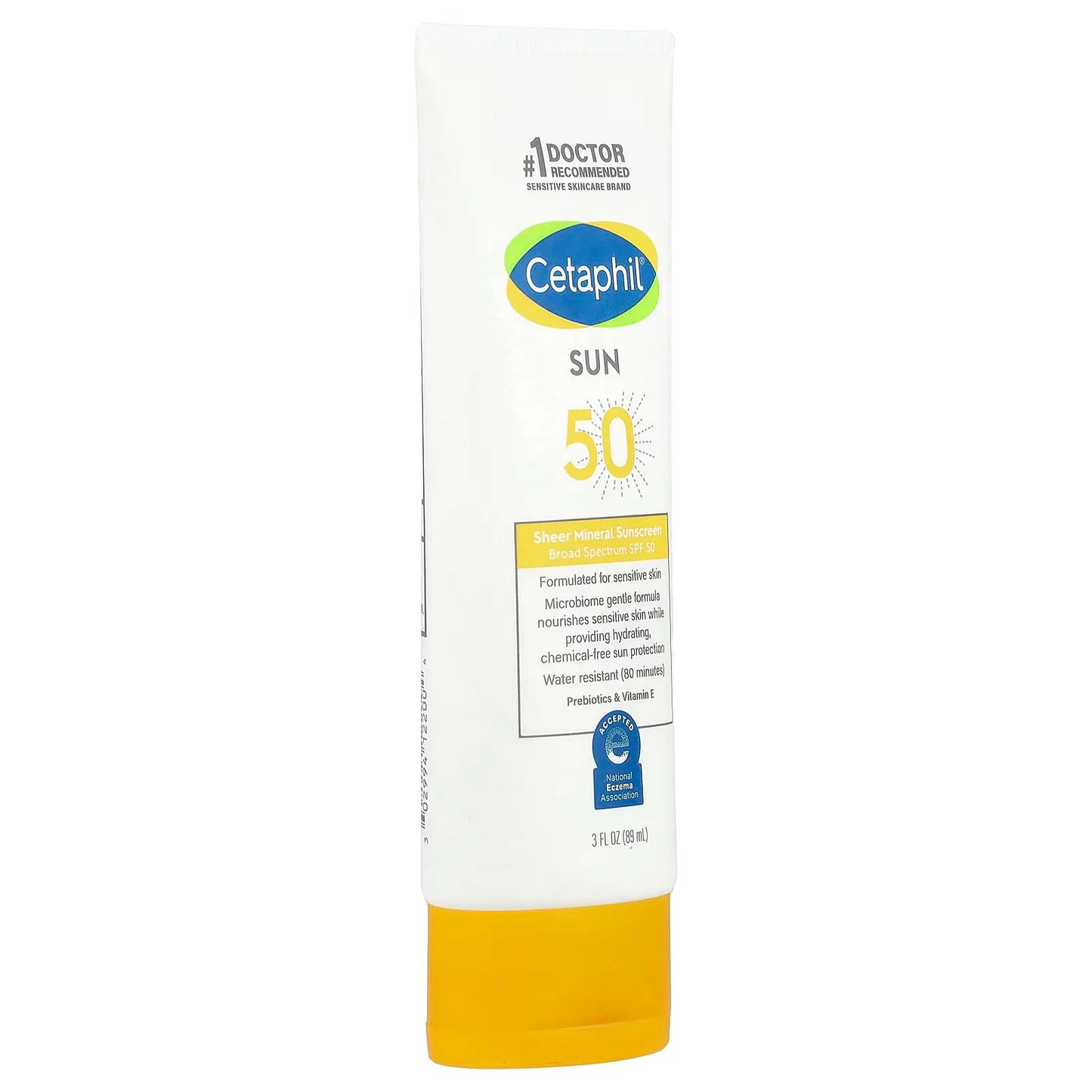 Cetaphil Sheer Mineral Sunscreen, SPF 50, 3 Fl Oz (89 Ml) | HSA/FSA Eligible