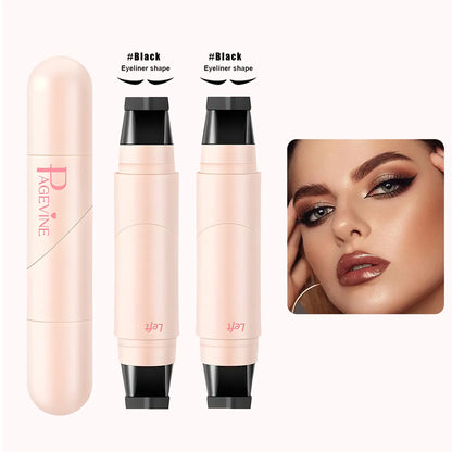 Rotating Eyeliner Stamp Pen – Dual-Head Design with Wing Stamp, Quick-Dry, Long-Lasting, Smudge-Proof for Easy Cat Eye, Sharp Winged Lines & All-Day Makeup Wear - Beginner Friendly Everyday Makeup Tool for Women, Women'S Cosmetics, Makeup Tools.