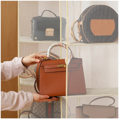 Handbag Hanging Organizer Hanging Wardrobe Organizer Three-Dimensional Storage Hanging Bag Handbag Organizer for Closet