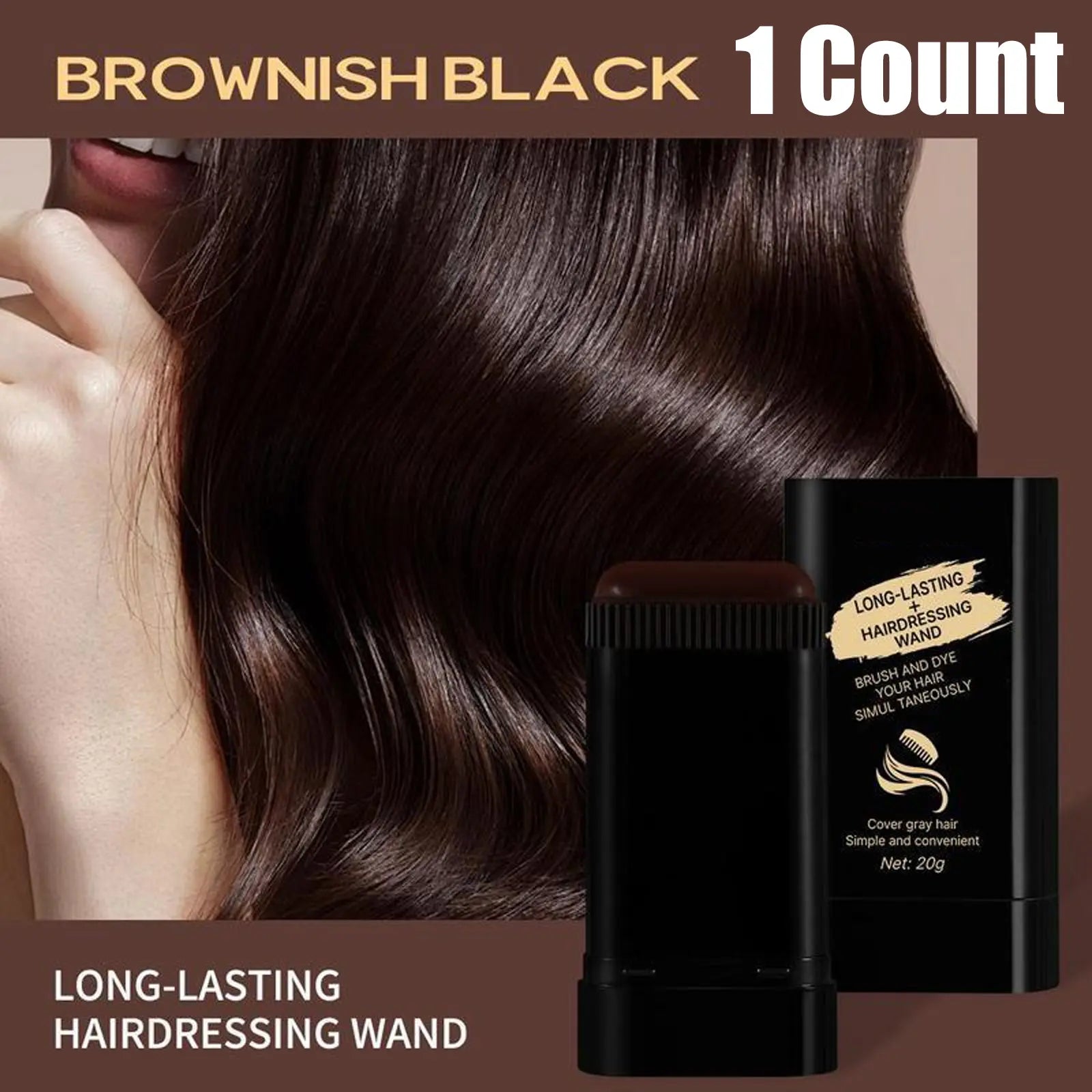 Hair Dye Comb,Disposable Hair Dye Penwaterproof Sweatproof,Easy to Color Portable Fastreplenishment Color Does Not Fall Out Stick Lid Storage.
