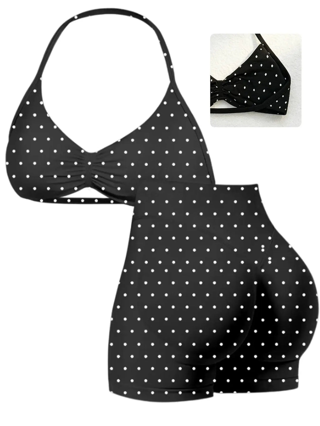 New Print Plain Women'S Sportswear Set, High-Waisted Tank Top & above Knee Shorts, Yoga Fitness Running, All Seasons Wear, Yoga Clothes Set