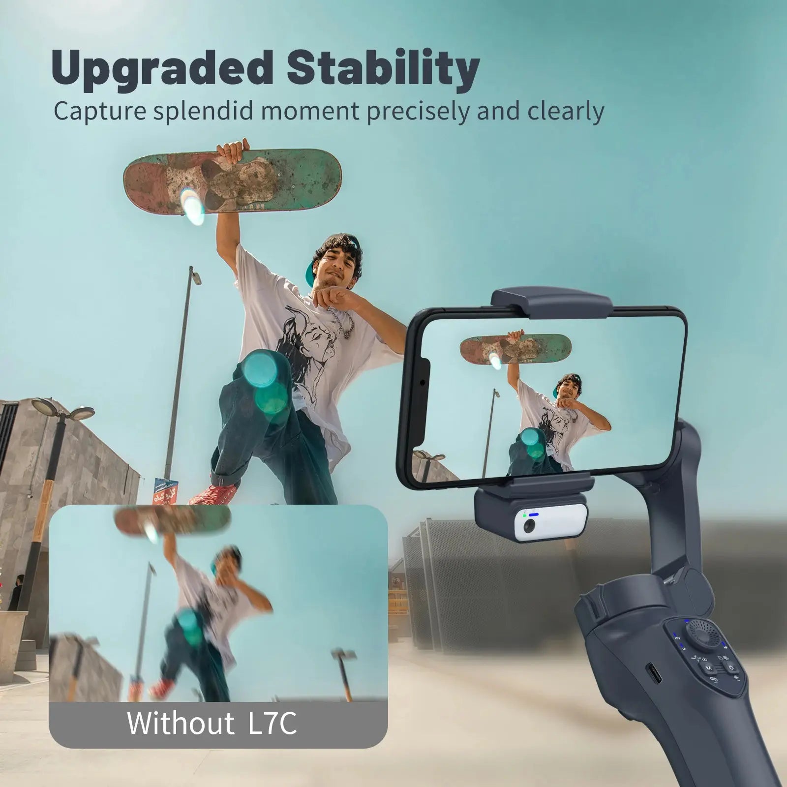 Portable Ll7Cpro 3 for Axis AI Gimbal Stabilizer New Foldable Auto Face Tracking Video Recording Device for Android Mobile Phone Selfie