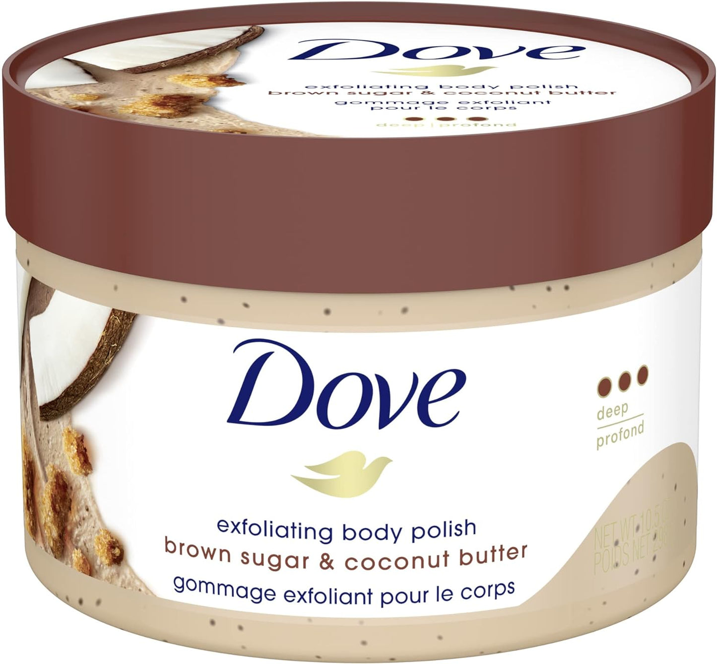 Exfoliating Body Polish for Silky Smooth Skin Brown Sugar & Coconut Butter Body Scrub Exfoliates & Restores Skin'S Natural Nutrients 298 G