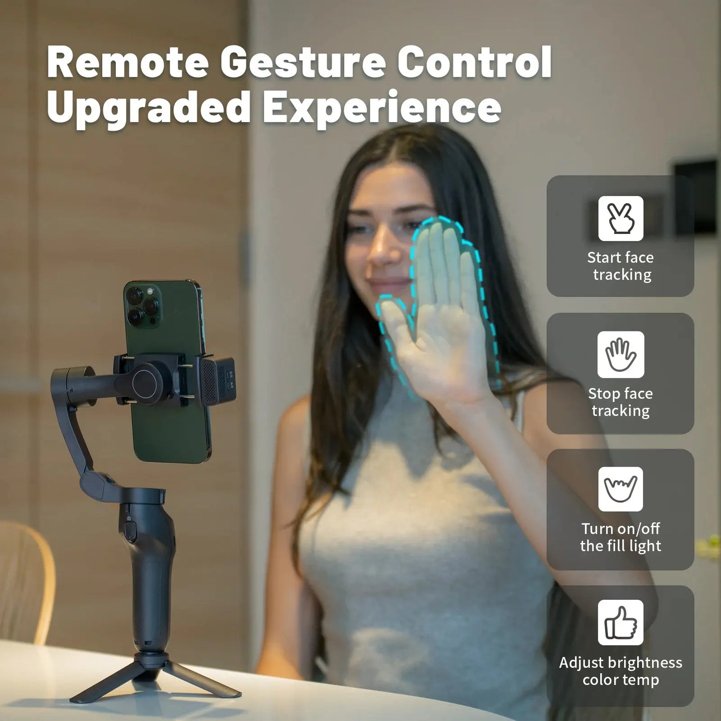 Portable Ll7Cpro 3 for Axis AI Gimbal Stabilizer New Foldable Auto Face Tracking Video Recording Device for Android Mobile Phone Selfie