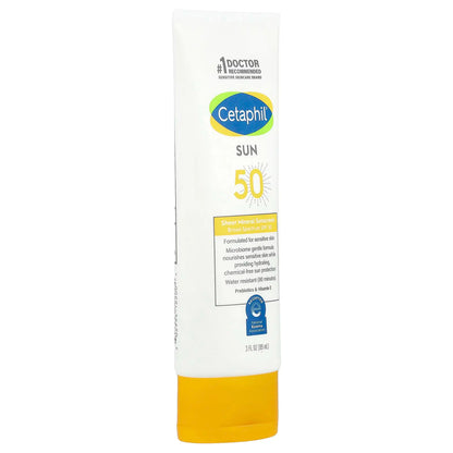 Cetaphil Sheer Mineral Sunscreen, SPF 50, 3 Fl Oz (89 Ml) | HSA/FSA Eligible