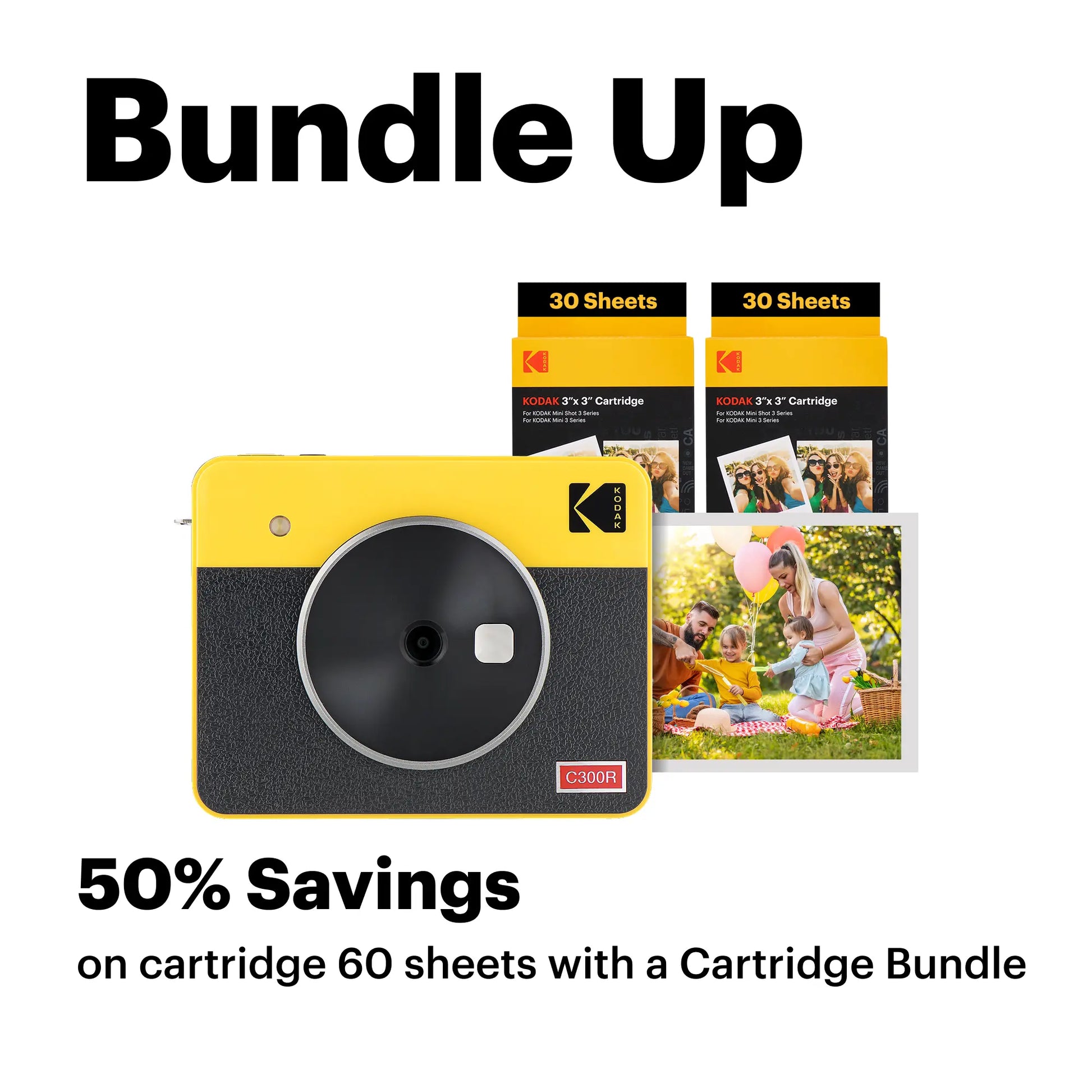 KODAK Mini Shot 3 Retro 4PASS 2-In-1 Instant Digital Camera and Photo Printer (3X3 Inches)