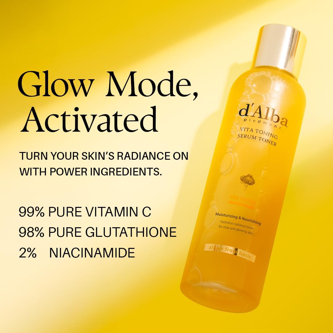 White Truffle Moisturizing Vita Toning Serum Toner, Glass Skin with Double Vitamin Skincare, Face Moisturizer, Korean Skin Care (180Ml)
