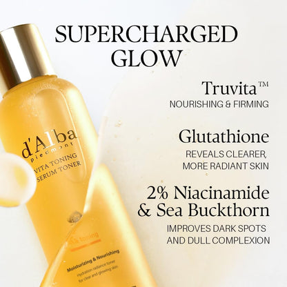 White Truffle Moisturizing Vita Toning Serum Toner, Glass Skin with Double Vitamin Skincare, Face Moisturizer, Korean Skin Care (180Ml)