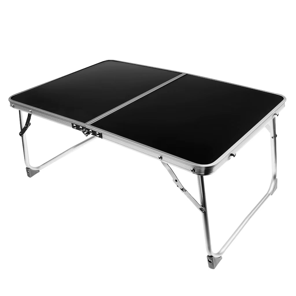 Aluminum Camping Folding Table Portable Breakfast Serving Tray Lightweight Bed Desk for Eating Outdoor Picnic Table for Camping