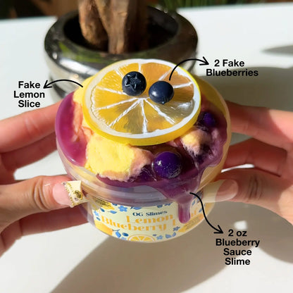 Lemon Blueberry Loaf - OG Slimes 7 Oz Cloud Creme Slime
