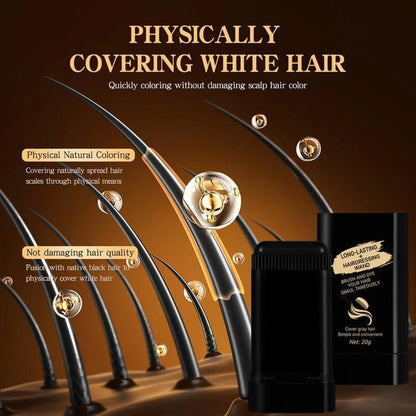 Hair Dye Comb,Disposable Hair Dye Penwaterproof Sweatproof,Easy to Color Portable Fastreplenishment Color Does Not Fall Out Stick Lid Storage.