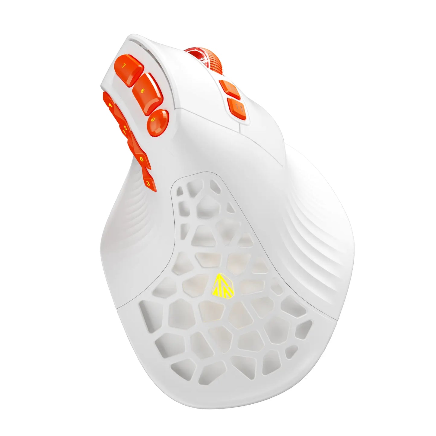 SOLAKAKA E9 Ergonomic Vertical MMO Gaming Mouse PAW3311 248000 DPI Tri-Mode Ergonomic Wireless with 10 Side Buttons PAW3311 RGB for PC Mac Ergonomic Budget Bluetooth Vertical Mouse Home Office Desk Accessory