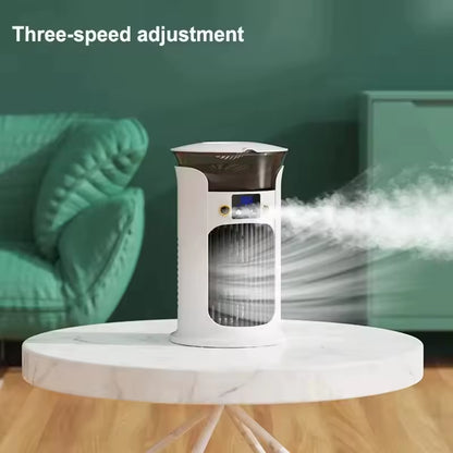 USB Portable Water-Cooled Multifunctional Air Conditioner Fan Mute Summer Cool for Office & Car Plastic Battery-Powered