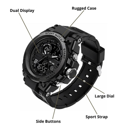 Men’S Outdoor Performance Watch – Dual Display & All-Weather Durability