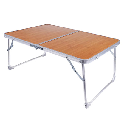 Aluminum Camping Folding Table Portable Breakfast Serving Tray Lightweight Bed Desk for Eating Outdoor Picnic Table for Camping