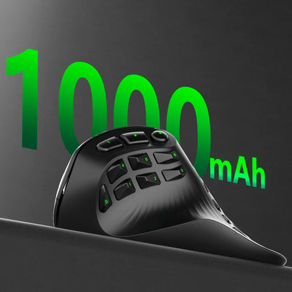 SOLAKAKA E9 Ergonomic Vertical MMO Gaming Mouse PAW3311 248000 DPI Tri-Mode Ergonomic Wireless with 10 Side Buttons PAW3311 RGB for PC Mac Ergonomic Budget Bluetooth Vertical Mouse Home Office Desk Accessory