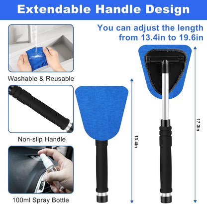 Windshield Cleaner Tool, 14Pcs Car Interior Cleaning Kit, Car Detailing Kit Interior Cleaner, Car Detailing Brushes, Car Cleaning Gel, inside Cleaning Supplies Accessories for Women Men