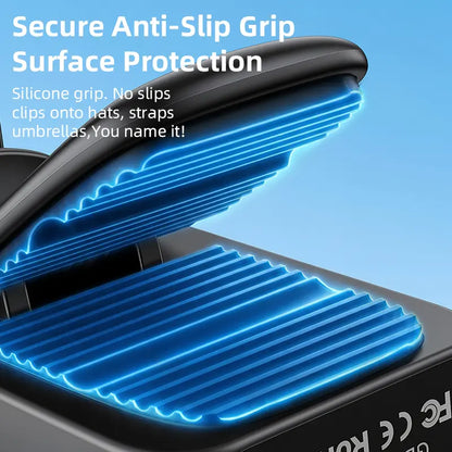 Clip on Mini Fan Cooling Compress, Portable Handheld Fan,5-Speeds, 3000Mah Long Battery. Wearable Clip for Umbrella and Bags. Small Rechargeable Personal Fan for Summer Camping and Outdoor Stroller,Travel Protection Usb