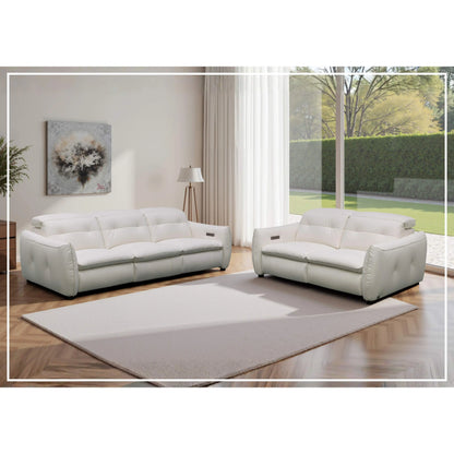 Klaussner Bravello Leather Motion Power Reclining Sofa