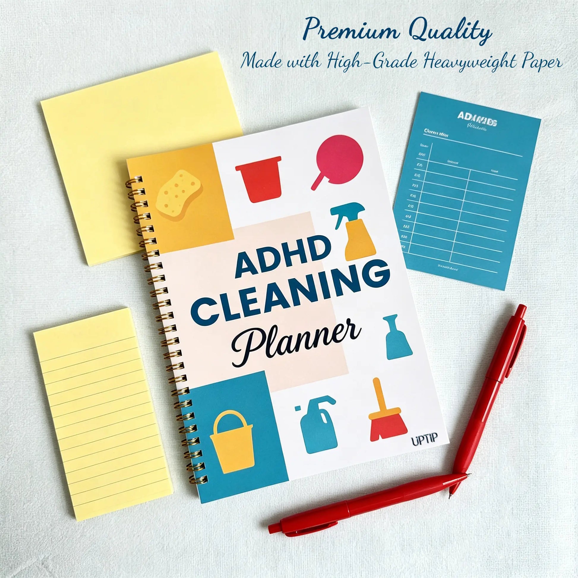 2026 ADHD Cleaning Planner & Declutter Workbook for Adults an Kids – Daily, Weekly, Monthly & Seasonal Cleaning Checklists with Reward System, Time Blocking, Habit Tracker & Home Organization Routine Beautiful Design