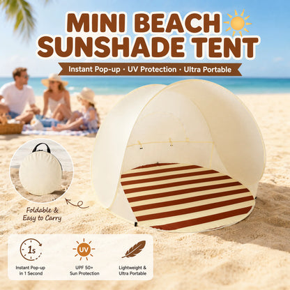 Compact Portable Beach Tent Sun Shelter – Small Lightweight Pop up Tent – Uv-Resistant Instant Setup for Camping, Backyard, Beach Picnics & Outdoor Travel – Essential Sun Shade Canopy