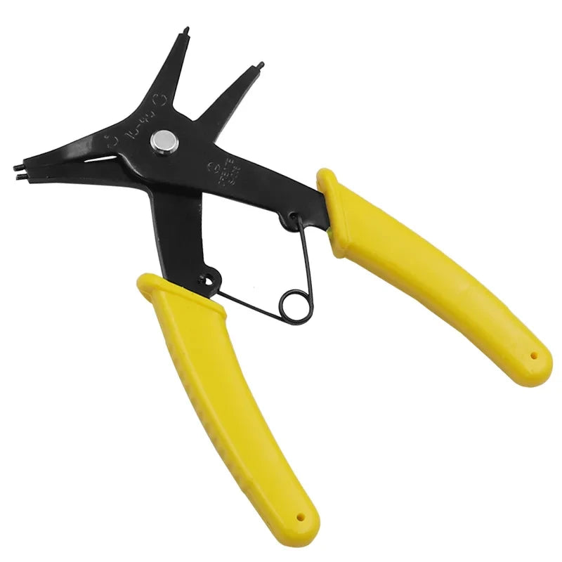 Internal and External Spring-Loaded Pliers Dual-Purpose Snap Rings 2-In-1 Mounting and Dismounting Tools Hardware