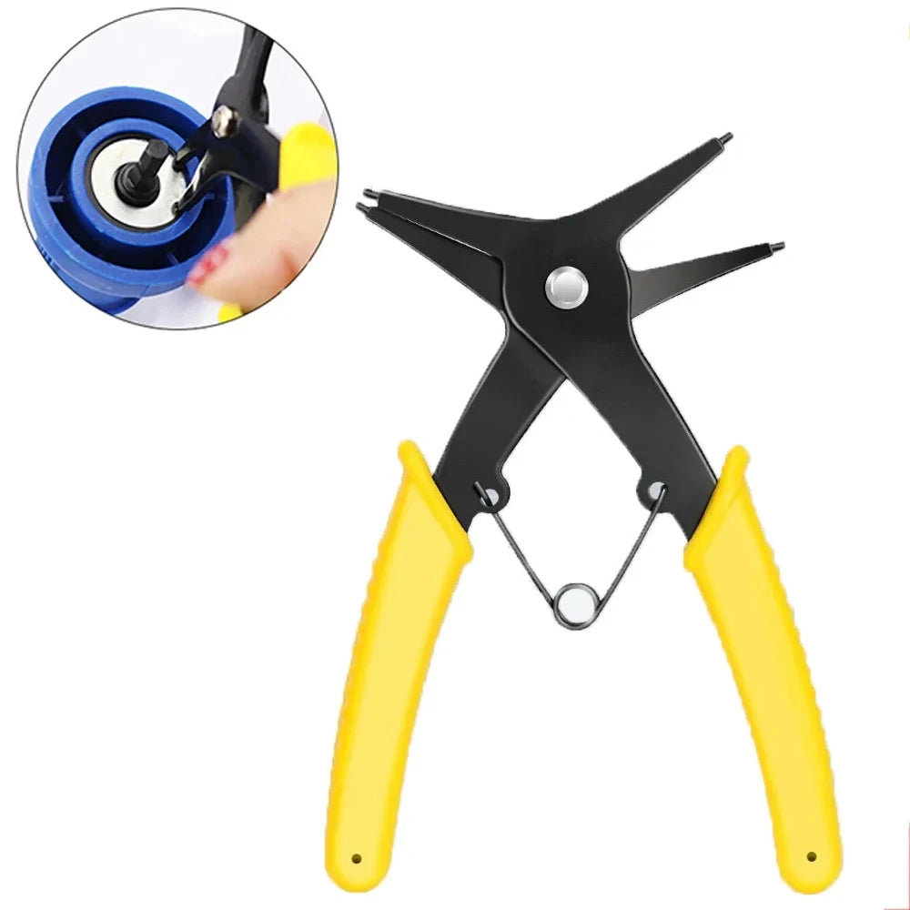 Internal and External Spring-Loaded Pliers Dual-Purpose Snap Rings 2-In-1 Mounting and Dismounting Tools Hardware