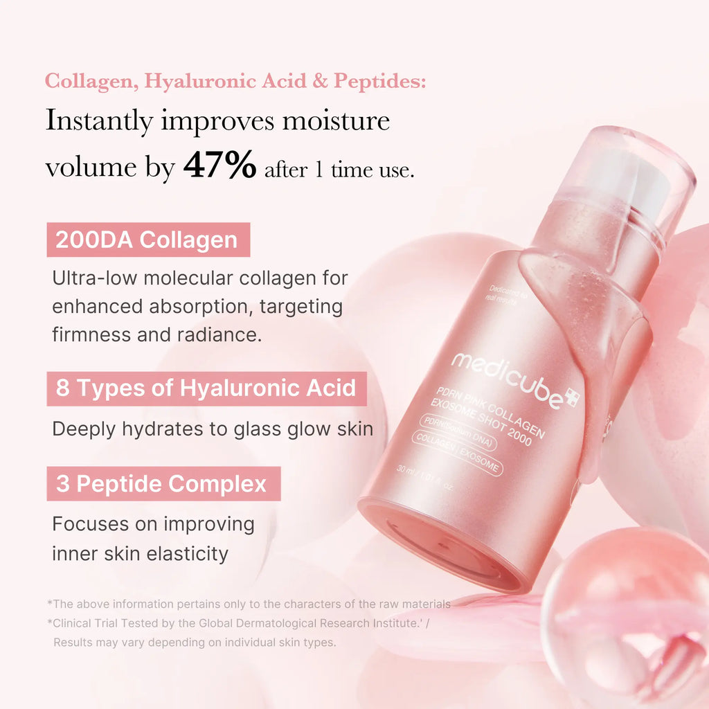 [Medicube] Salmon DNA Home Aesthetic Duo ㅣ Glass Glow Salmon DNA Facial Skincare Set with PDRN Exosome Shot + PDRN Pink Collagen Capsule Cream