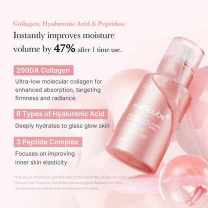 [Medicube] Salmon DNA Home Aesthetic Duo ㅣ Glass Glow Salmon DNA Facial Skincare Set with PDRN Exosome Shot + PDRN Pink Collagen Capsule Cream
