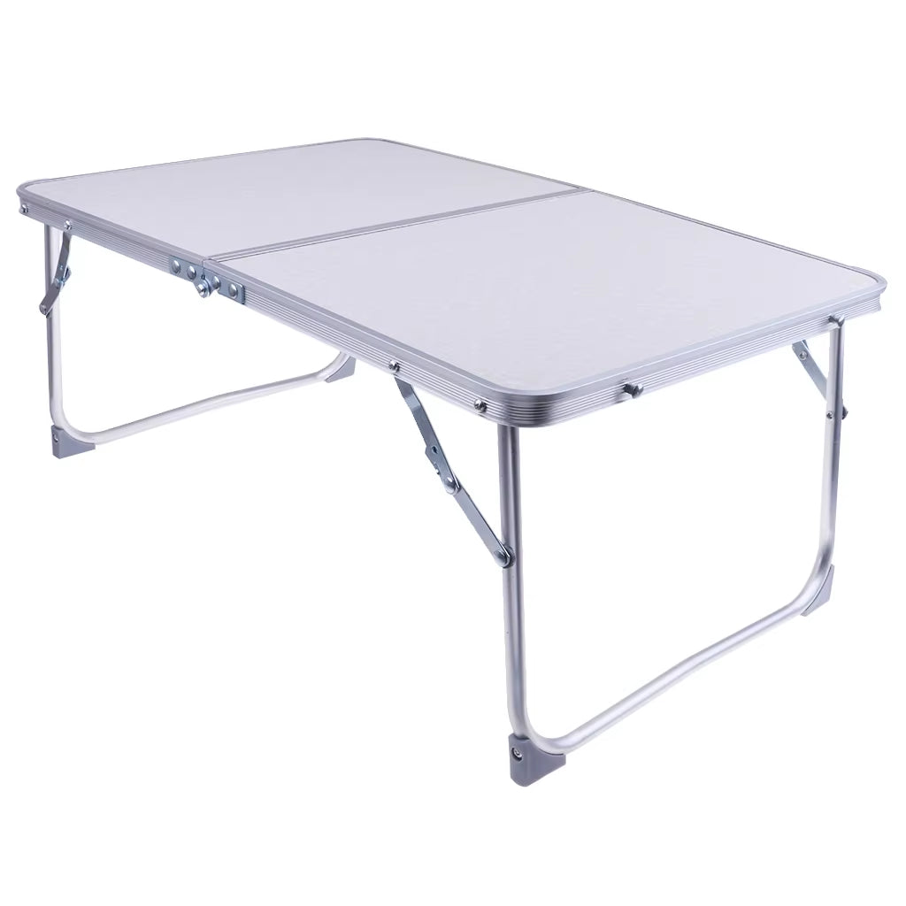 Aluminum Camping Folding Table Portable Breakfast Serving Tray Lightweight Bed Desk for Eating Outdoor Picnic Table for Camping