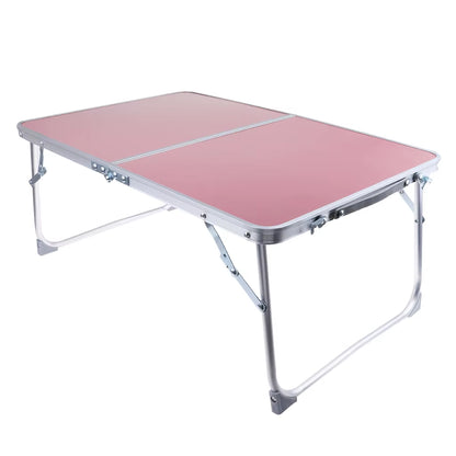 Aluminum Camping Folding Table Portable Breakfast Serving Tray Lightweight Bed Desk for Eating Outdoor Picnic Table for Camping