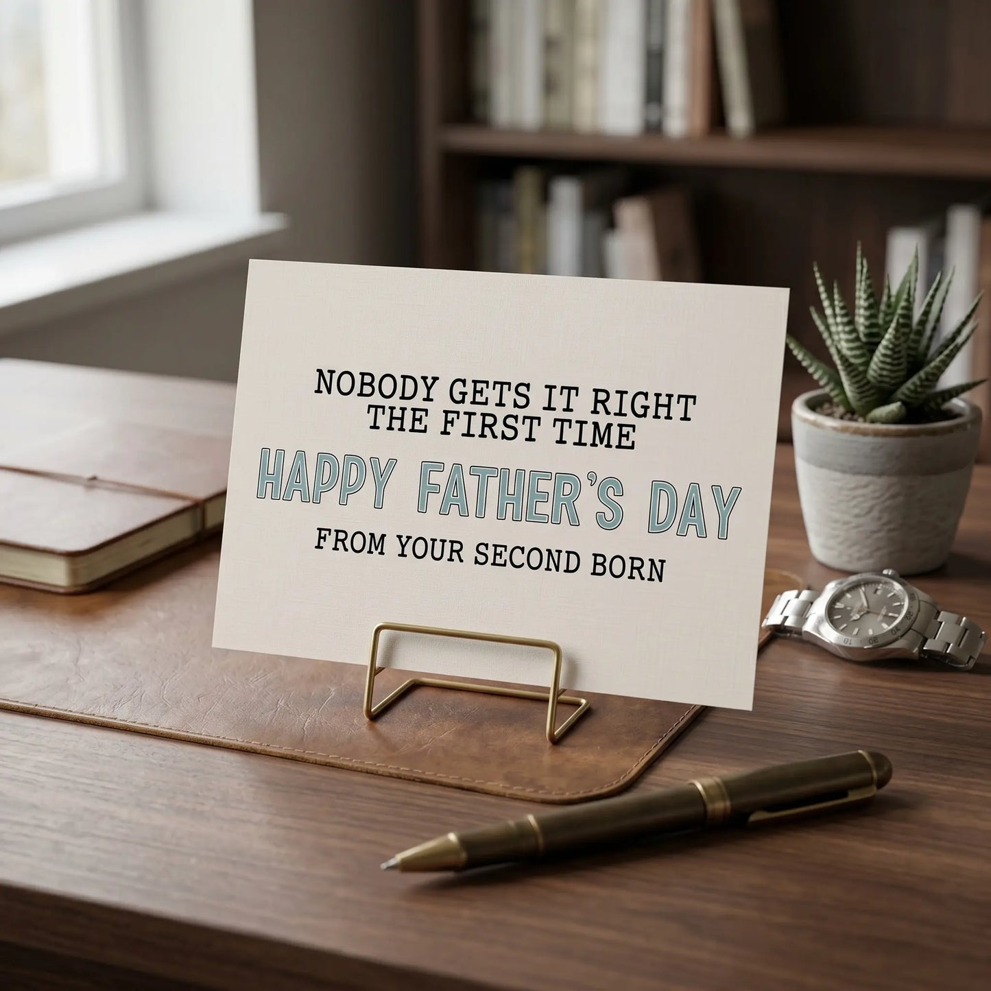 (5 X 7 Inch)Funny Father'S Day Card, Nursing Home Humor, Sibling Rivalry Card for Dad, Handmade Funny Card for Dad