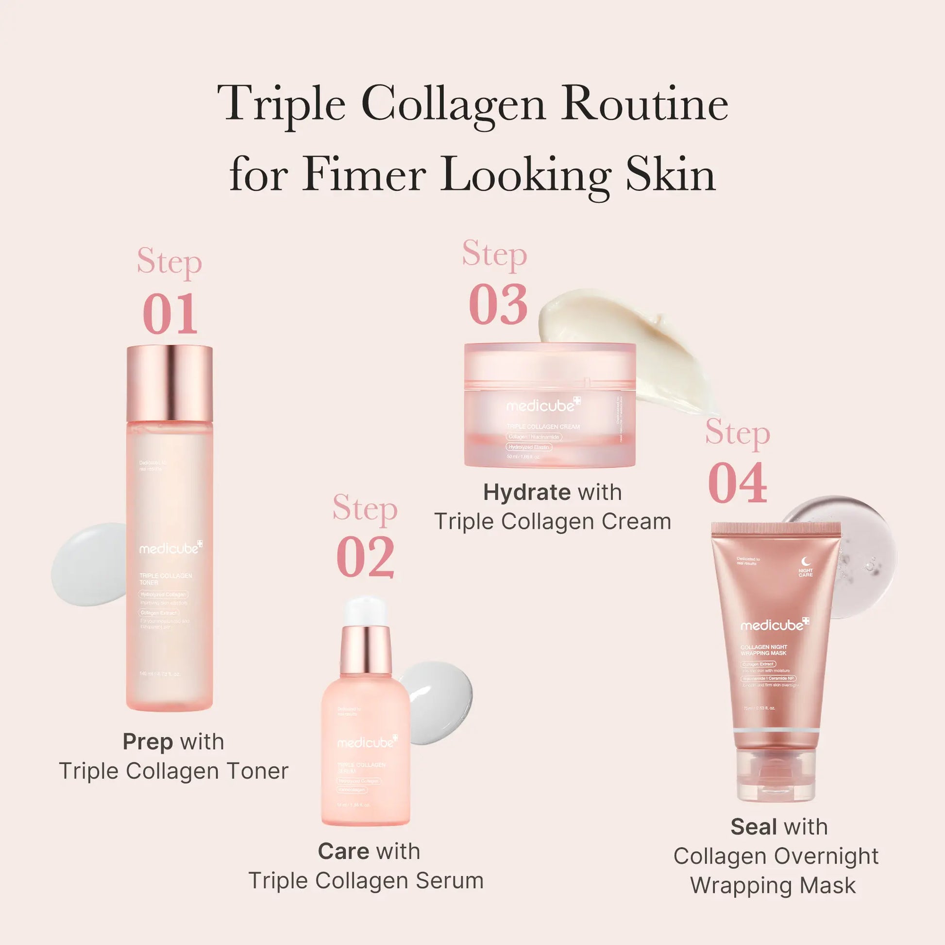 [Medicube] Triple Collagen Cream (Collagen+Hyaluronic Acid+Niacinamide+Shea Butter) L Hydrating Moisturizer