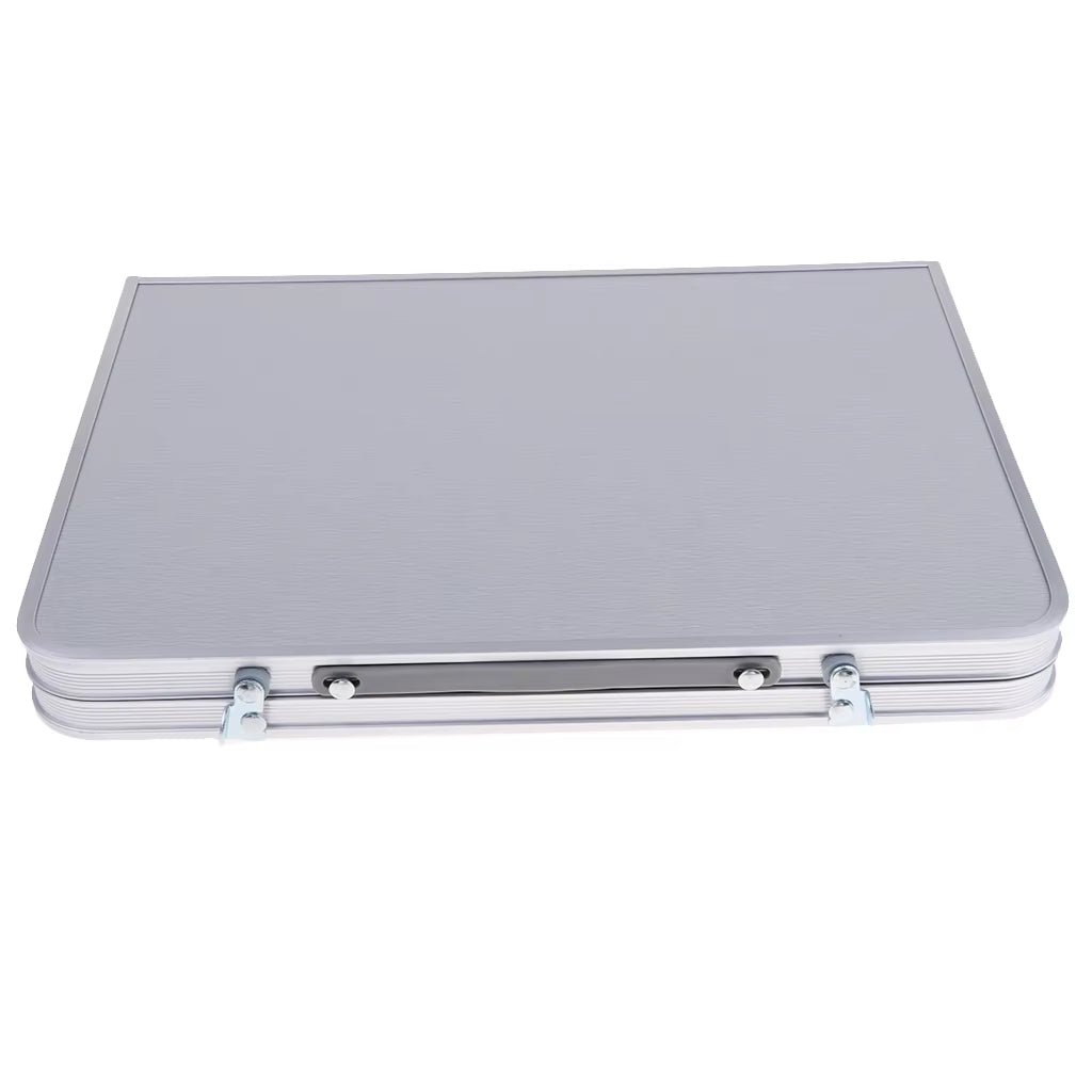 Aluminum Camping Folding Table Portable Breakfast Serving Tray Lightweight Bed Desk for Eating Outdoor Picnic Table for Camping