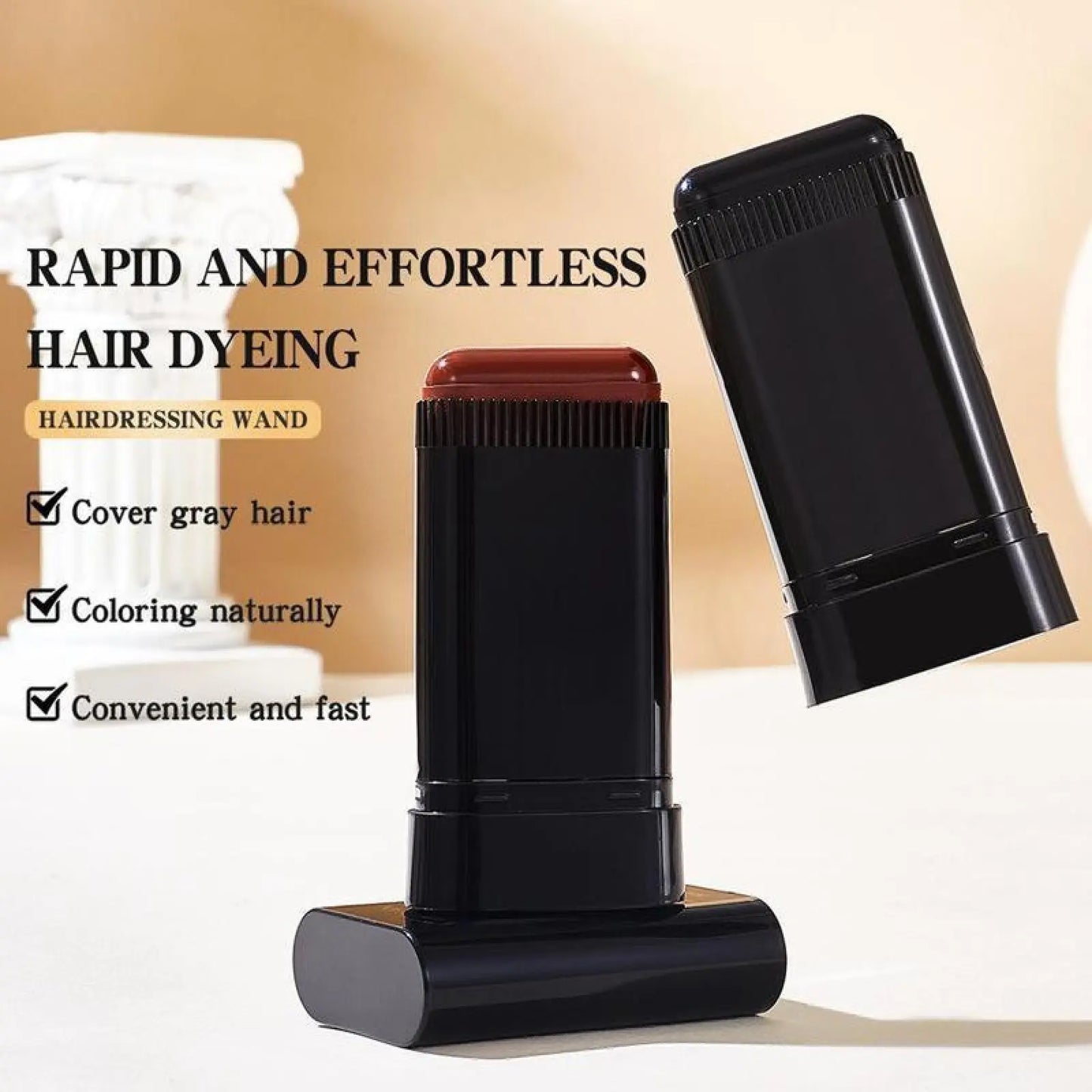 Hair Dye Comb,Disposable Hair Dye Penwaterproof Sweatproof,Easy to Color Portable Fastreplenishment Color Does Not Fall Out Stick Lid Storage.