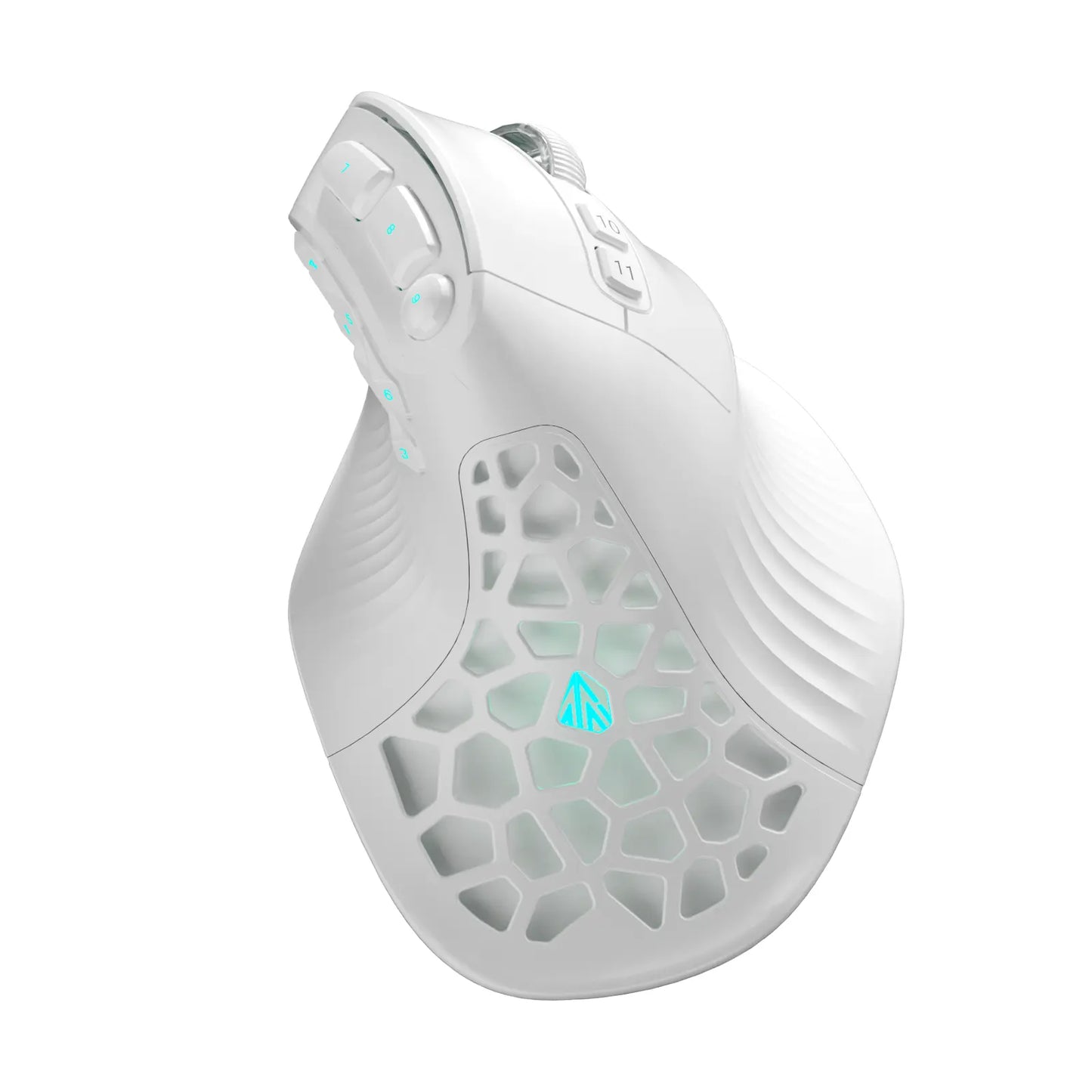 SOLAKAKA E9 Ergonomic Vertical MMO Gaming Mouse PAW3311 248000 DPI Tri-Mode Ergonomic Wireless with 10 Side Buttons PAW3311 RGB for PC Mac Ergonomic Budget Bluetooth Vertical Mouse Home Office Desk Accessory