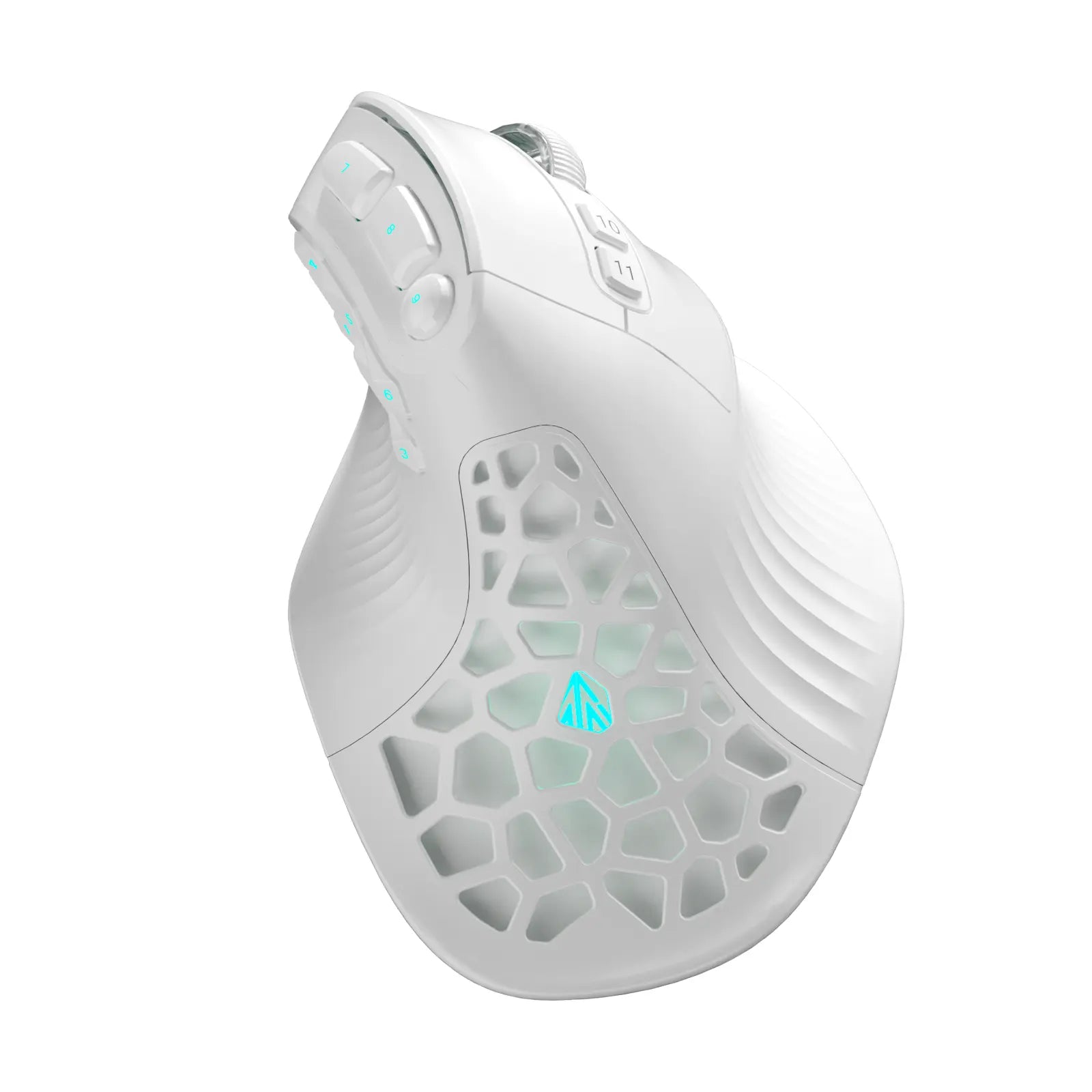 SOLAKAKA E9 Ergonomic Vertical MMO Gaming Mouse PAW3311 248000 DPI Tri-Mode Ergonomic Wireless with 10 Side Buttons PAW3311 RGB for PC Mac Ergonomic Budget Bluetooth Vertical Mouse Home Office Desk Accessory